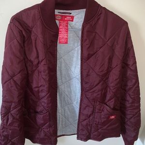 Burgundy Dickies bomber.